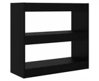 vidaXL Book Cabinet/Room Divider Black 80x30x72 cm