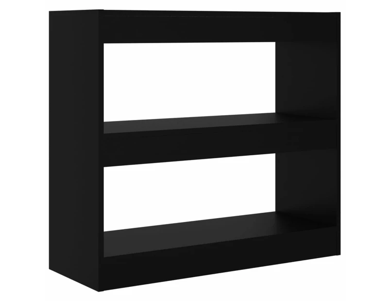 vidaXL Book Cabinet/Room Divider Black 80x30x72 cm