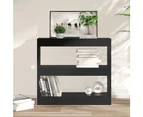 vidaXL Book Cabinet/Room Divider Black 80x30x72 cm