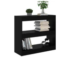 vidaXL Book Cabinet/Room Divider Black 80x30x72 cm