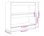 vidaXL Book Cabinet/Room Divider Black 80x30x72 cm