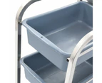 vidaXL Kitchen Cart with Plastic Containers 82x43.5x93 cm