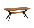 vidaXL Dining Bench 110x40x46 cm Solid Wood Acacia and Steel