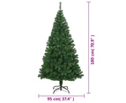 vidaXL Artificial Christmas Tree with Thick Branches Green 180 cm PVC