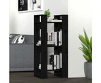 vidaXL Book Cabinet/Room Divider Black 41x35x91 cm Solid Wood Pine