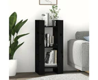 vidaXL Book Cabinet/Room Divider Black 41x35x91 cm Solid Wood Pine