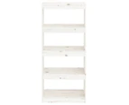 vidaXL Book Cabinet/Room Divider White 60x30x135.5 cm Solid Wood Pine