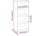 vidaXL Book Cabinet/Room Divider White 60x30x135.5 cm Solid Wood Pine