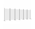 vidaXL 6-Panel Room Divider White 520x180 cm Fabric