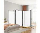 vidaXL 6-Panel Room Divider White 520x180 cm Fabric