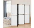 vidaXL 5-Panel Room Divider White 250x180 cm Fabric