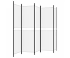 vidaXL 5-Panel Room Divider White 250x180 cm Fabric