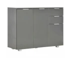 Sideboard High Gloss Grey 107x35x80.5 cm