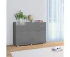 vidaXL Sideboard High Gloss Grey 107x35x80.5 cm