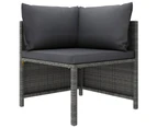 12 Piece Garden Lounge Set with Cushions Poly Rattan Grey