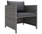 12 Piece Garden Lounge Set with Cushions Poly Rattan Grey