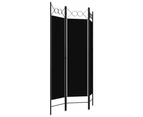 vidaXL 3-Panel Room Divider Black 120x180 cm