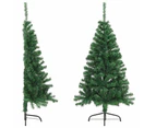 Artificial Half Christmas Tree with Stand Green 120 cm PVC