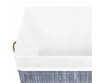 vidaXL Bamboo Laundry Basket with Single Section Grey 83 L