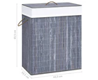 vidaXL Bamboo Laundry Basket with Single Section Grey 83 L