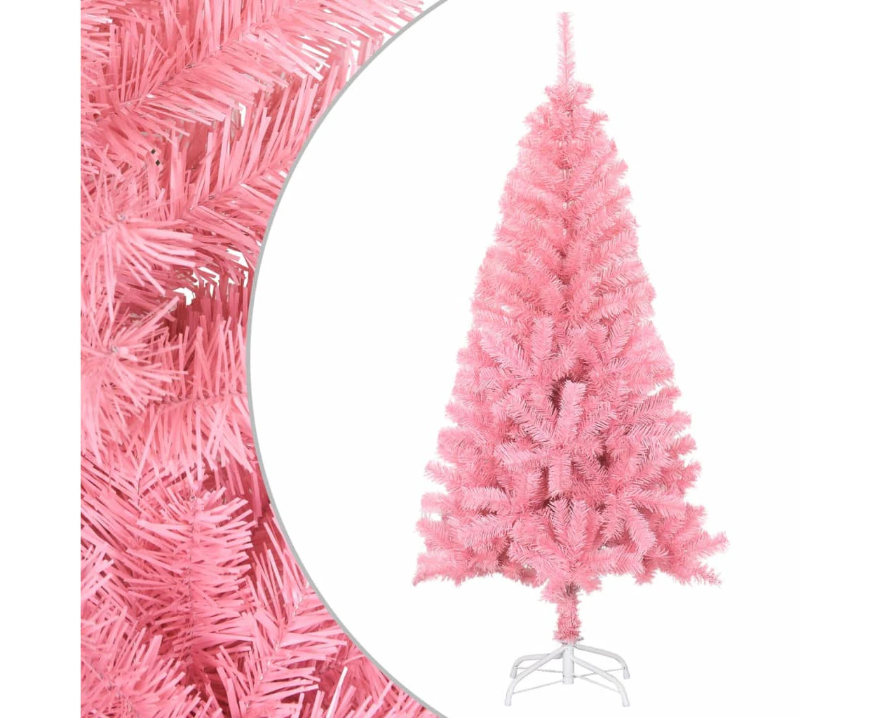 vidaXL Artificial Christmas Tree with Stand Pink 120 cm PVC