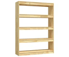 vidaXL Book Cabinet/Room Divider 100x30x135.5 cm Solid Pinewood