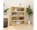 vidaXL Book Cabinet/Room Divider 100x30x135.5 cm Solid Pinewood