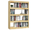 vidaXL Book Cabinet/Room Divider 100x30x135.5 cm Solid Pinewood