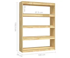 vidaXL Book Cabinet/Room Divider 100x30x135.5 cm Solid Pinewood