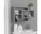 vidaXL Wall Shelves High Gloss Grey 104x20x58.5 cm Engineered Wood