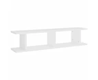 vidaXL Wall Shelves 2 pcs White 90x18x20 cm Engineered Wood