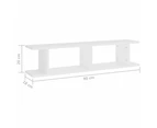 vidaXL Wall Shelves 2 pcs White 90x18x20 cm Engineered Wood