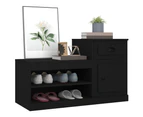 vidaXL Shoe Cabinet Black 100x42x60 cm Engineered Wood