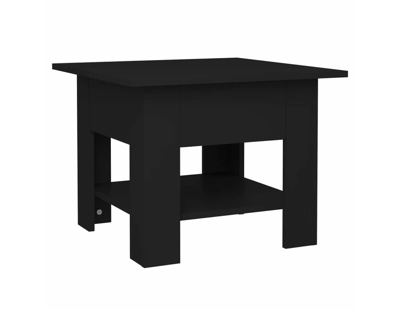 vidaXL Coffee Table Black 55x55x42 cm Engineered Wood