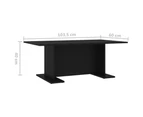 vidaXL Coffee Table Black 103.5x60x40 cm Engineered Wood