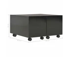 vidaXL Coffee Table High Gloss Black 60x60x35 cm Engineered Wood