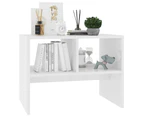 vidaXL Side Table High Gloss White 60x40x45 cm Engineered Wood