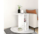 vidaXL Side Table High Gloss White 60x40x45 cm Engineered Wood