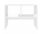 vidaXL Side Table High Gloss White 60x40x45 cm Engineered Wood