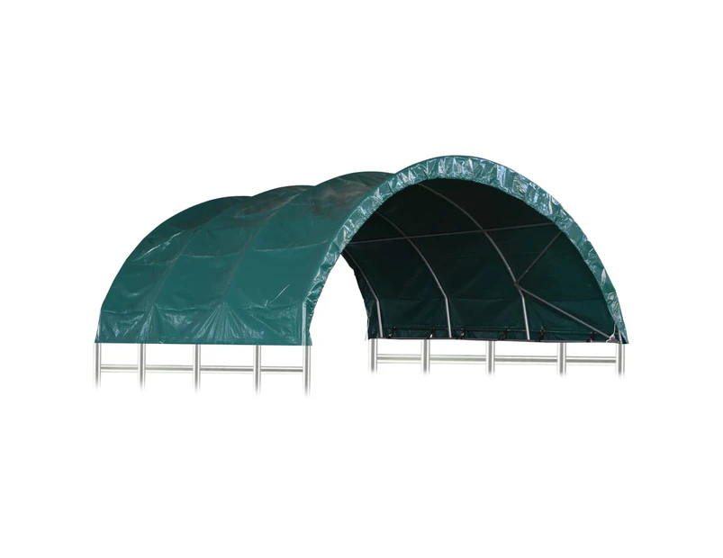 vidaXL Livestock Tent PVC 3.7x3.7 m Green