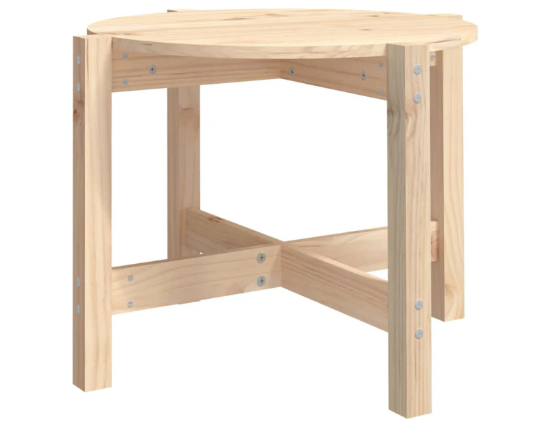 vidaXL Coffee Table Ø 62,5x45 cm Solid Wood Pine