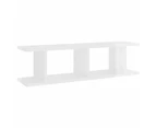 vidaXL Wall Shelves 2 pcs High Gloss White 75x18x20 cm Engineered Wood