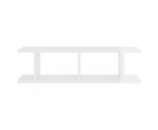 vidaXL Wall Shelves 2 pcs High Gloss White 75x18x20 cm Engineered Wood