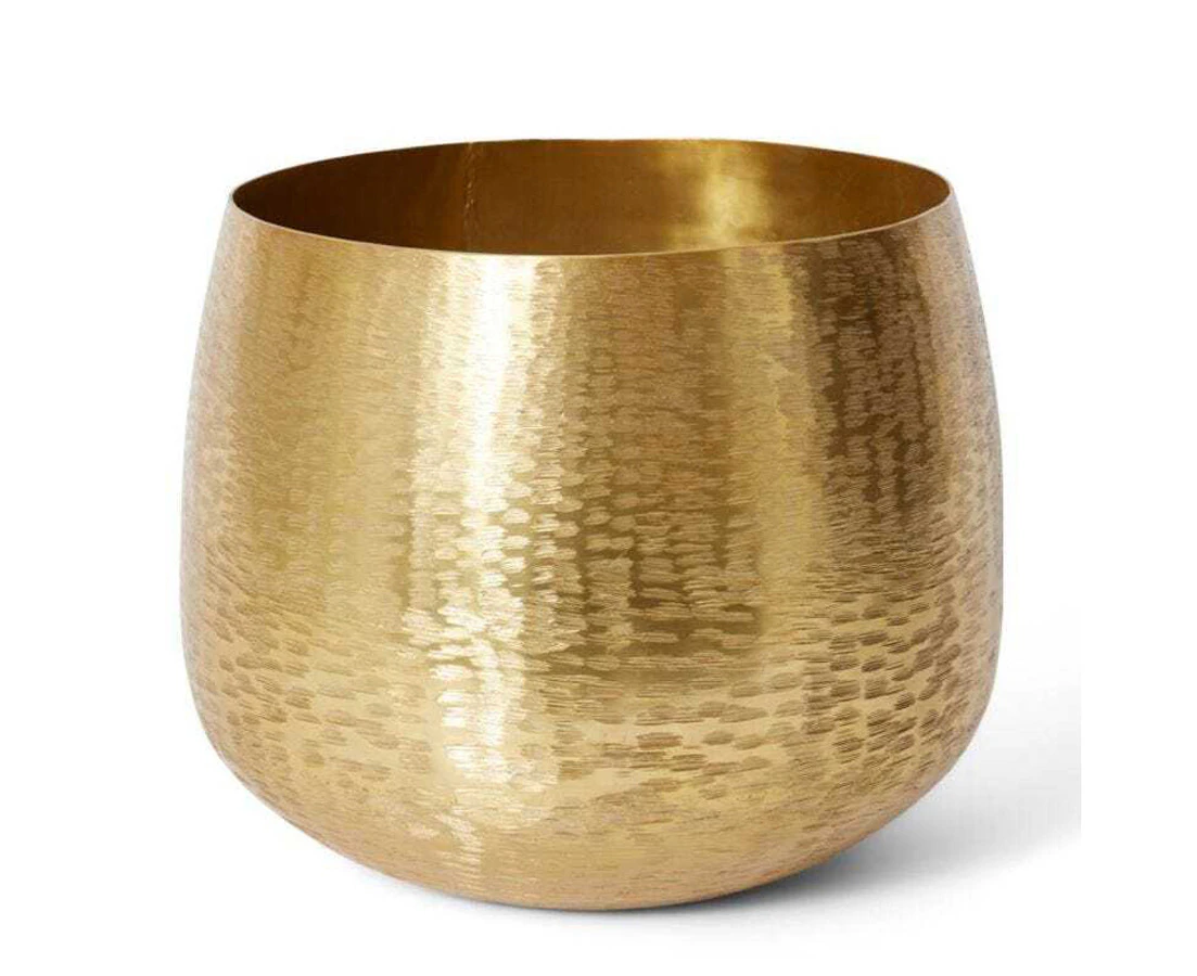 E Style Soyala 36cm Aluminium Plant Pot Home Decorative Planter Round Gold