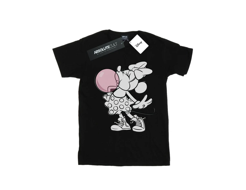 Disney Girls Minnie Mouse Gum Bubble Cotton T-Shirt (Black) - BI29307