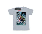Marvel Girls Avengers Assemble Team Montage Cotton T-Shirt (Sports Grey) - BI2927