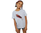 Marvel Girls Iron Man Shooting Burst Cotton T-Shirt (Sports Grey) - BI2928