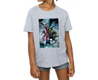 Marvel Girls Avengers Assemble Team Montage Cotton T-Shirt (Sports Grey) - BI2927