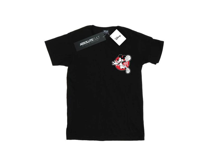 Disney Girls Mickey Mouse Dunking Cotton T-Shirt (Black) - BI29355