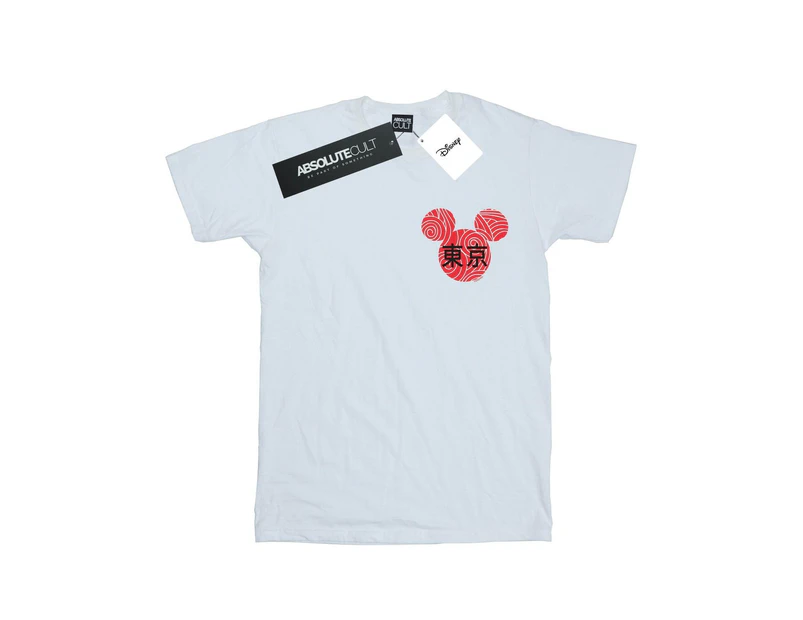 Disney Girls Mickey Mouse Symbol Cotton T-Shirt (White) - BI29401